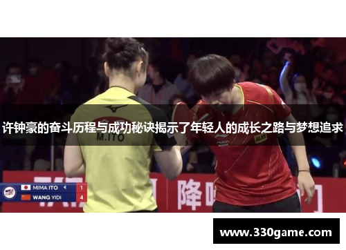 许钟豪的奋斗历程与成功秘诀揭示了年轻人的成长之路与梦想追求